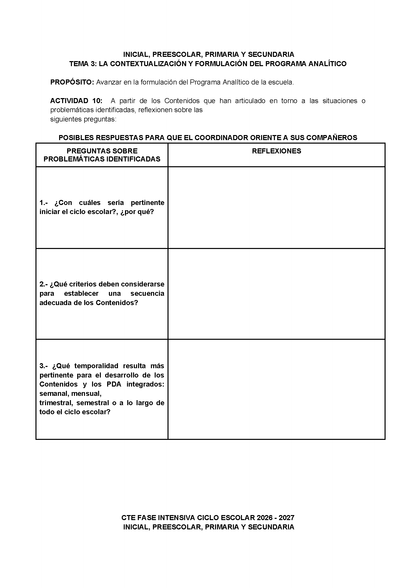 Formato de Producto CTE Fase Intensiva Tema 3 y 4 Editable en Word