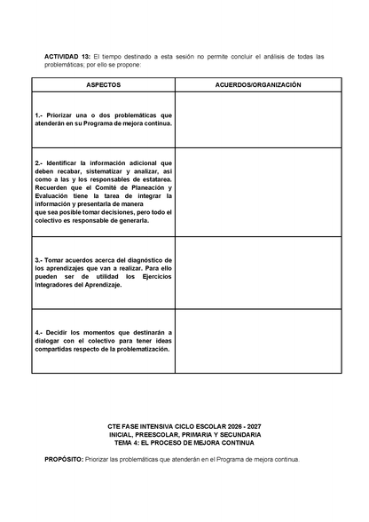 Formato de Producto CTE Fase Intensiva Tema 3 y 4 Editable en Word