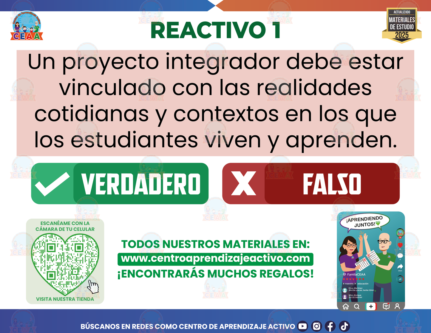 Cuadernillo de Estudio - Integración del Programa Analítico: Puente Hacia la Planeación de Aula Fascículo 6 - Verdadero o Falso