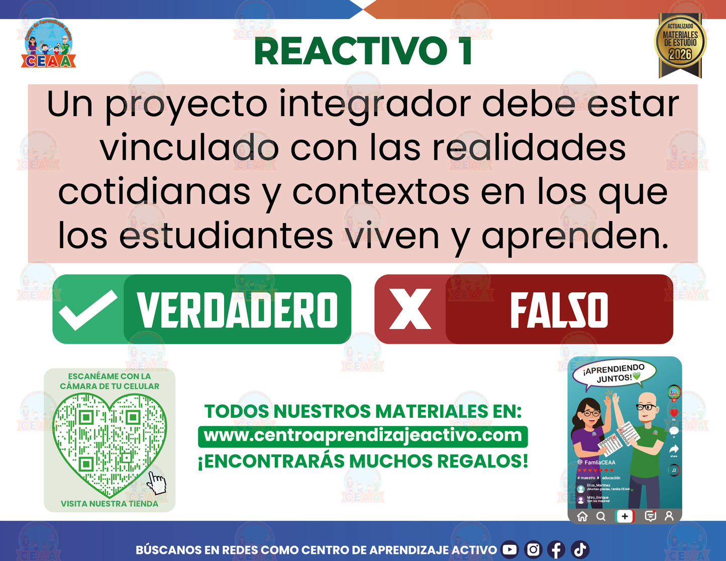 Cuadernillo de Estudios - Aprendamos en Comunidad Fascículo 6 - Verdadero o Falso en PDF