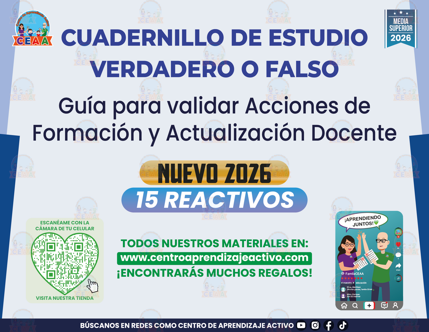Cuadernillo de Estudio - Guía para validar Acciones de Formación y Actualización Docente - Verdadero o Falso - Media Superior