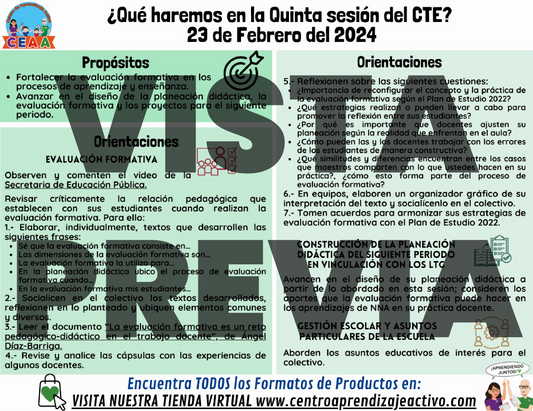 ¿QUÉ HAREMOS EN LA QUINTA SESIÓN DEL CTE?