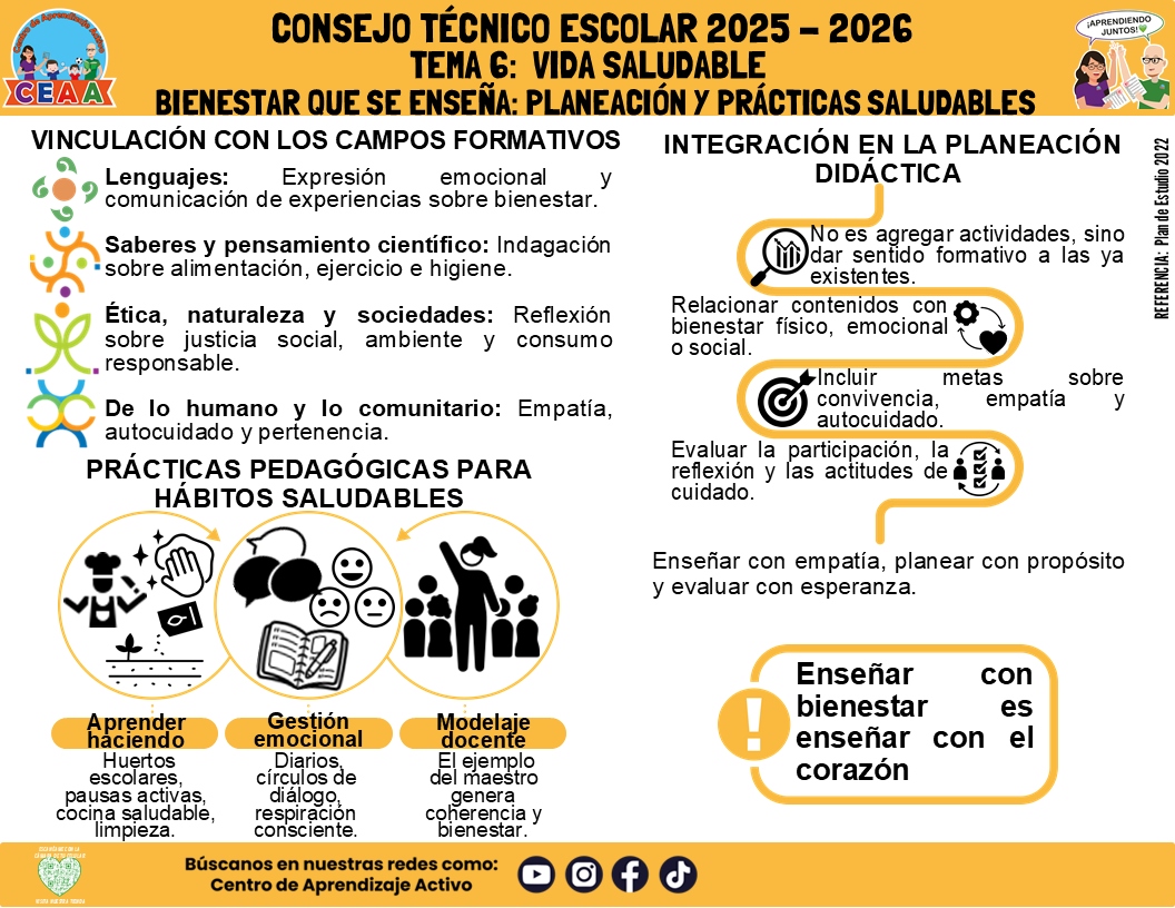 Infografía: TEMA 6: VIDA SALUDABLE - BIENESTAR QUE SE ENSEÑA: PLANEACIÓN Y PRÁCTICAS SALUDABLES (Editable en PowerPoint)