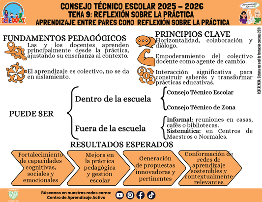 Infografía: TEMA 9: REFLEXIÓN SOBRE LA PRÁCTICA - APRENDIZAJE ENTRE PARES COMO REFLEXIÓN SOBRE LA PRÁCTICA (Editable en PowerPoint)