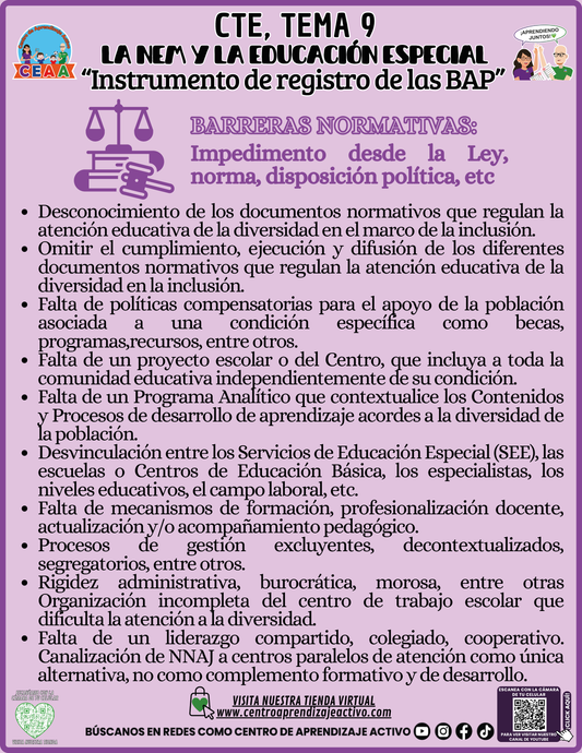 Infografía CTE Tema 9: Barreras Normativas