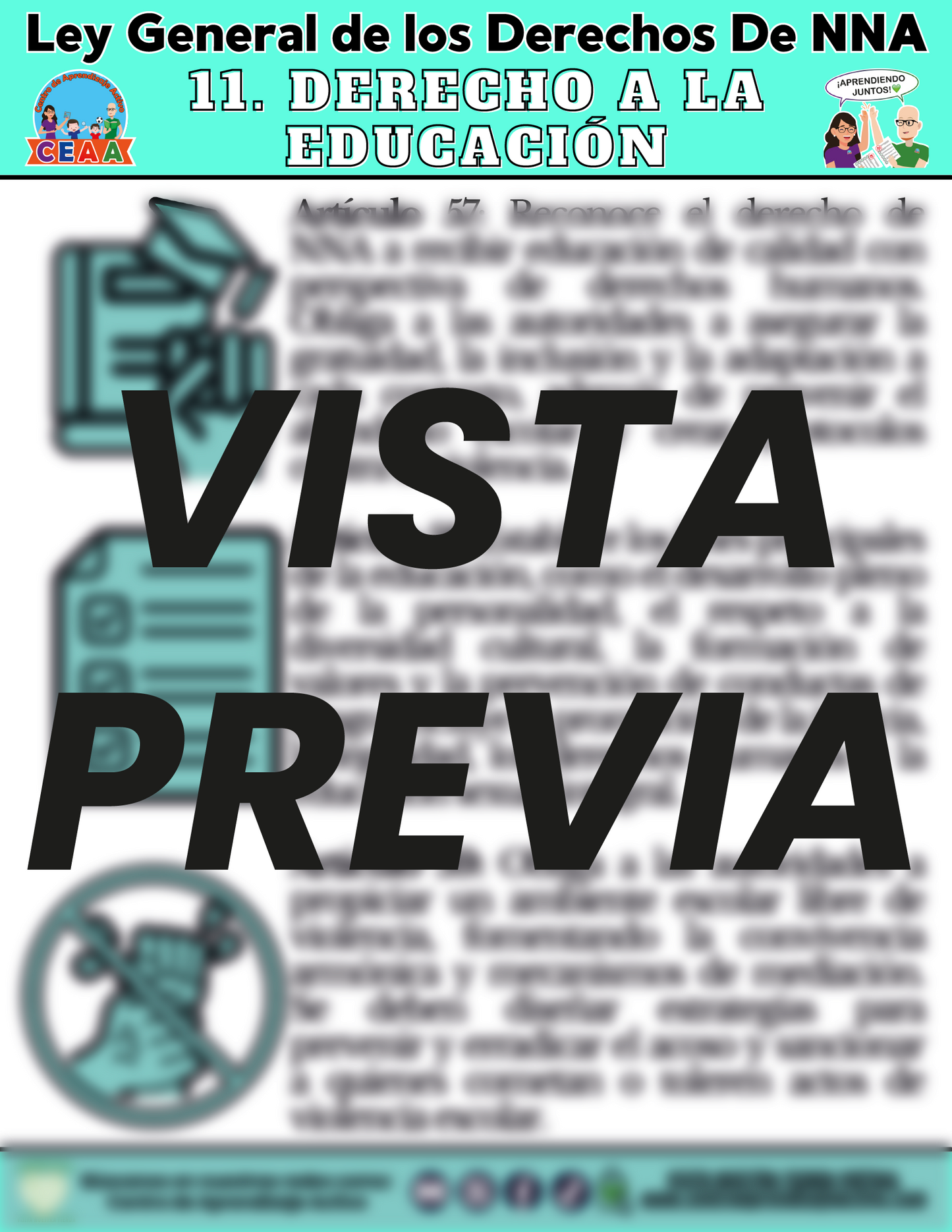 Infografía Ley General de los Derechos De NNA 11. DERECHO A LA EDUCACIÓN
