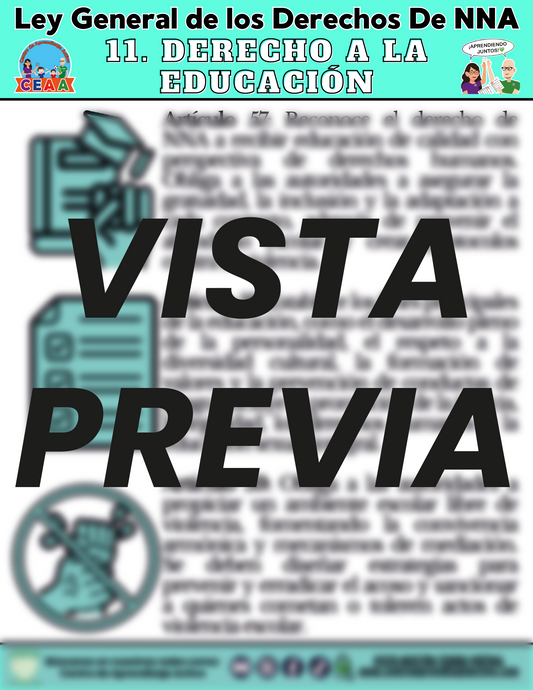 Infografía Ley General de los Derechos De NNA 11. DERECHO A LA EDUCACIÓN