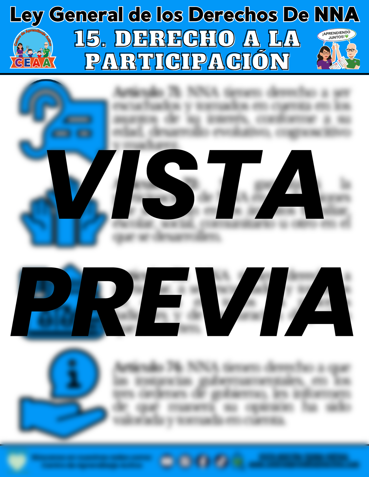 Infografía Ley General de los Derechos De NNA 15. DERECHO A LA PARTICIPACIÓN