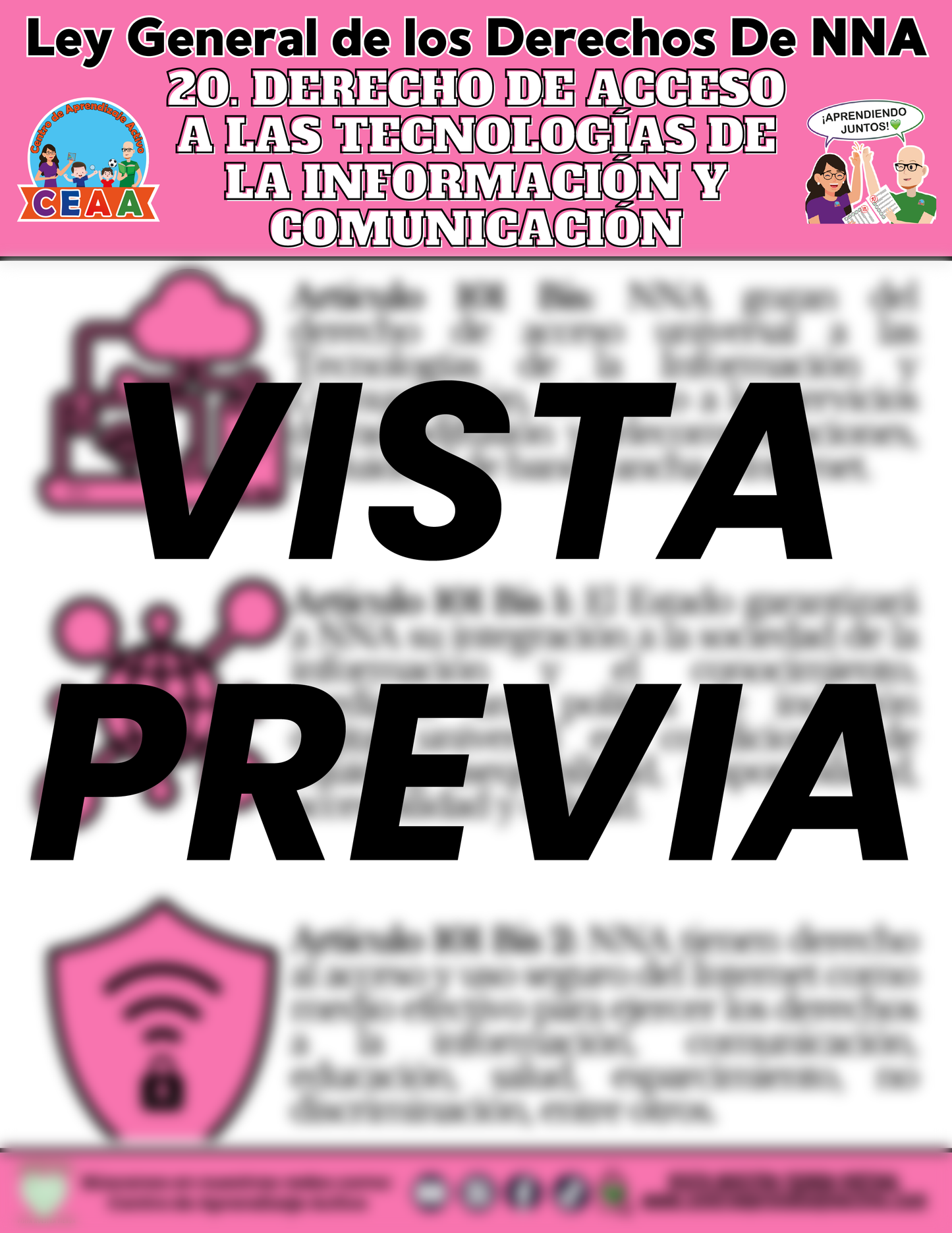 Infografía Ley General de los Derechos De NNA 20. DERECHO DE ACCESO A LAS TECNOLOGÍAS DE LA INFORMACIÓN Y COMUNICACIÓN