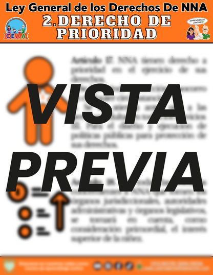 Infografía Ley General de los Derechos De NNA 2.DERECHO DE PRIORIDAD