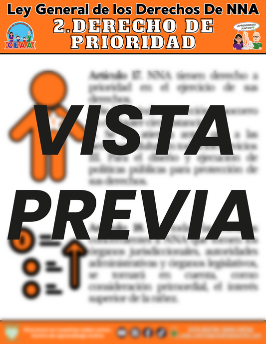Infografía Ley General de los Derechos De NNA 2.DERECHO DE PRIORIDAD