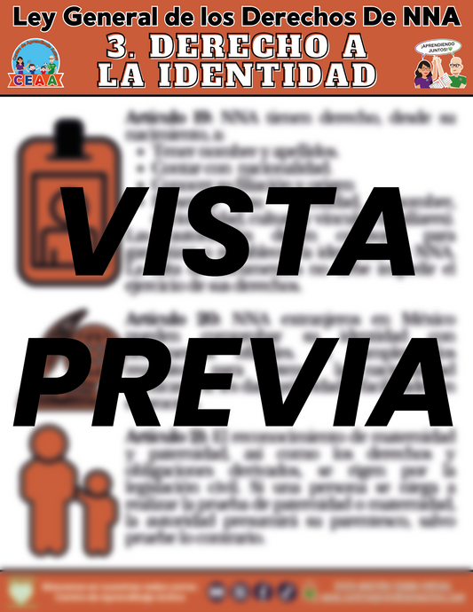 Infografía Ley General de los Derechos De NNA 3. DERECHO A LA IDENTIDAD