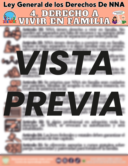 Infografía Ley General de los Derechos De NNA 4. DERECHO A VIVIR EN FAMILIA