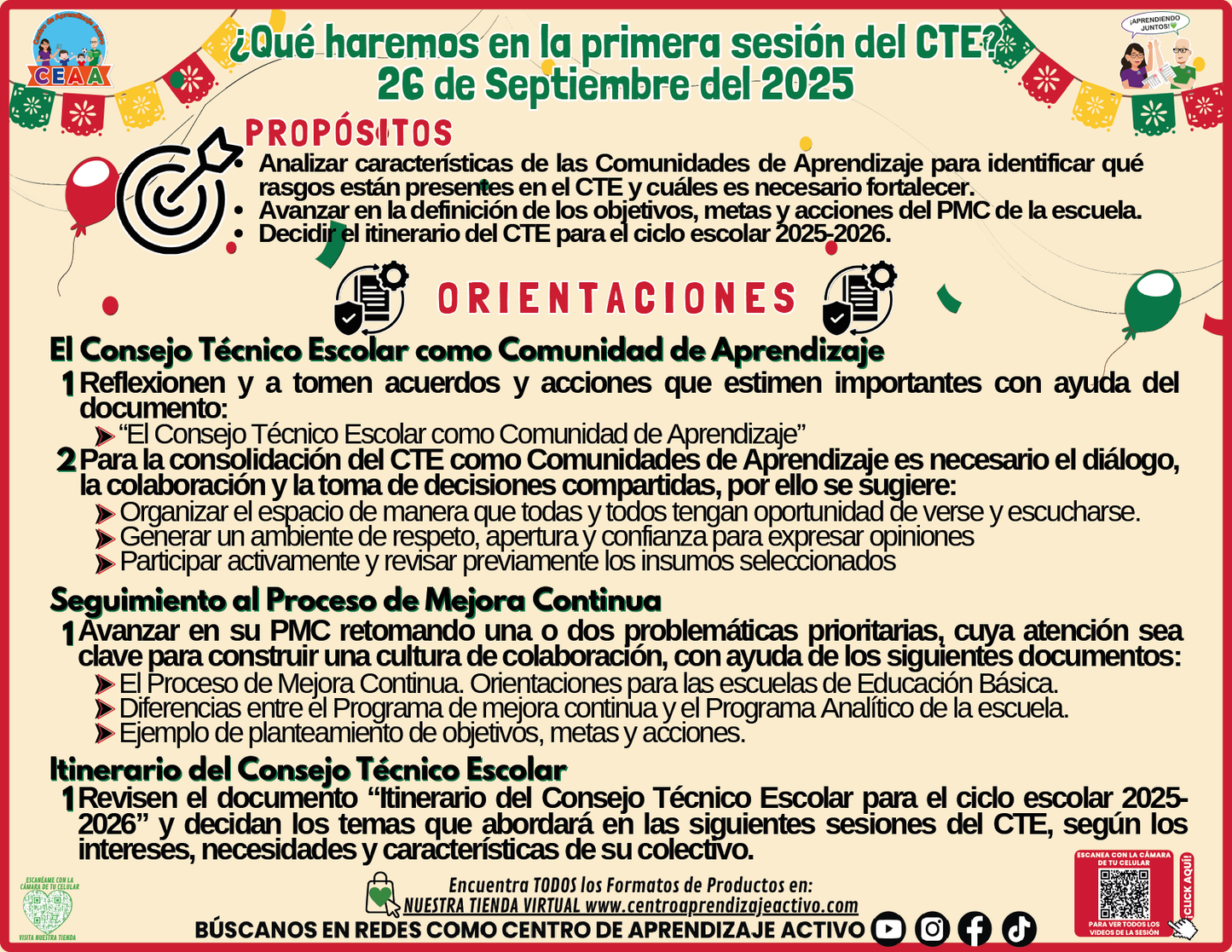 Infografía ¿Qué Haremos en la Sesión 1 CTE? Maestros