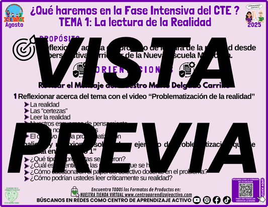 Infografía ¿Qué Haremos en la Sesión CTE? Tema 1 en PDF