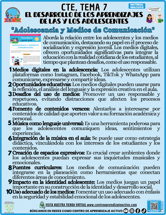 Infografía CTE Tema 7 Adolescencia y Medios de Comunicación