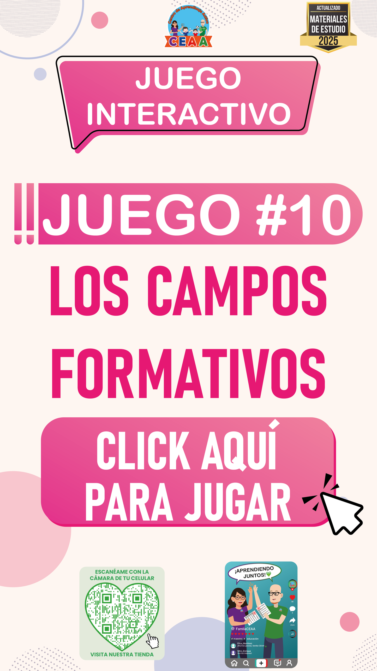 JUEGO INTERACTIVO #10: LOS CAMPOS FORMATIVOS