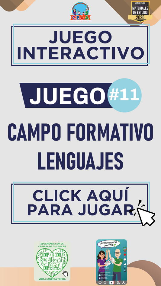 JUEGO INTERACTIVO #11: CAMPO FORMATIVO LENGUAJES