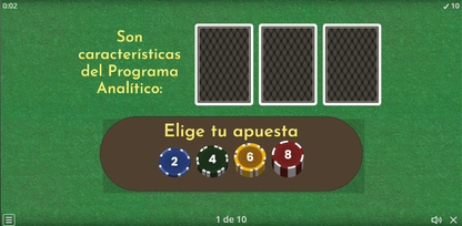 JUEGO INTERACTIVO #21 POKER PLAN DE ESTUDIO 2022