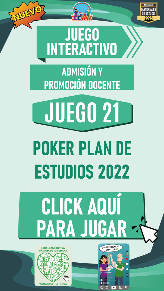 JUEGO INTERACTIVO #21: POKER PLAN DE ESTUDIO 2022