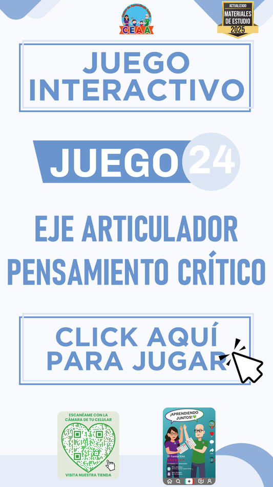 JUEGO INTERACTIVO #24: EJE ARTICULADOR PENSAMIENTO CRÍTICO