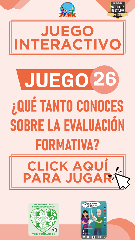 JUEGO INTERACTIVO #26: ¿QUÉ TANTO CONOCES SOBRE LA EVALUACIÓN FORMATIVA?