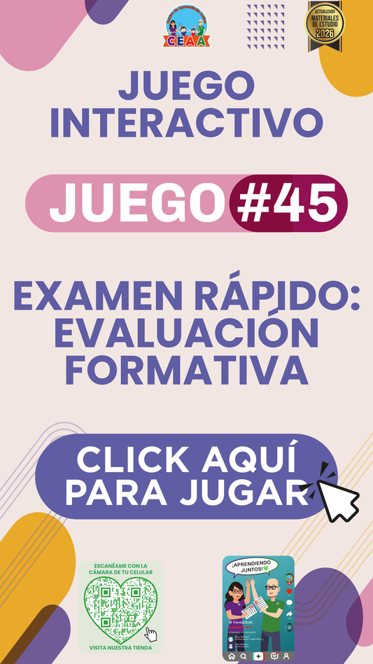 JUEGO INTERACTIVO #45 EXÁMEN RÁPIDO EVALUACIÓN FORMATIVA