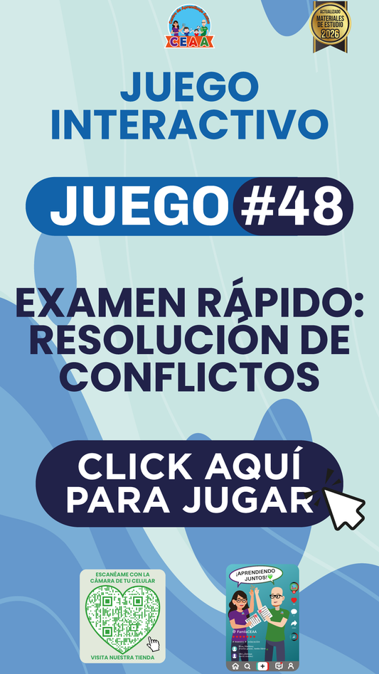 JUEGO INTERACTIVO #48 EXAMEN RÁPIDO RESOLUCIÓN DE CONFLICTOS