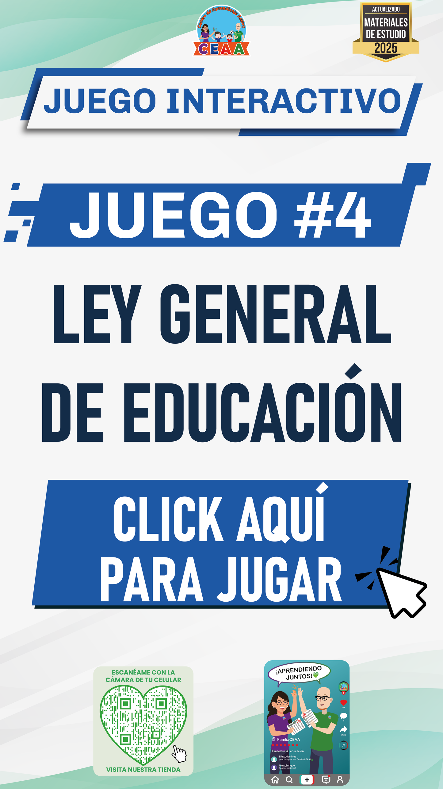 JUEGO INTERACTIVO #4: LEY GENERAL DE EDUCACIÓN PARTE II