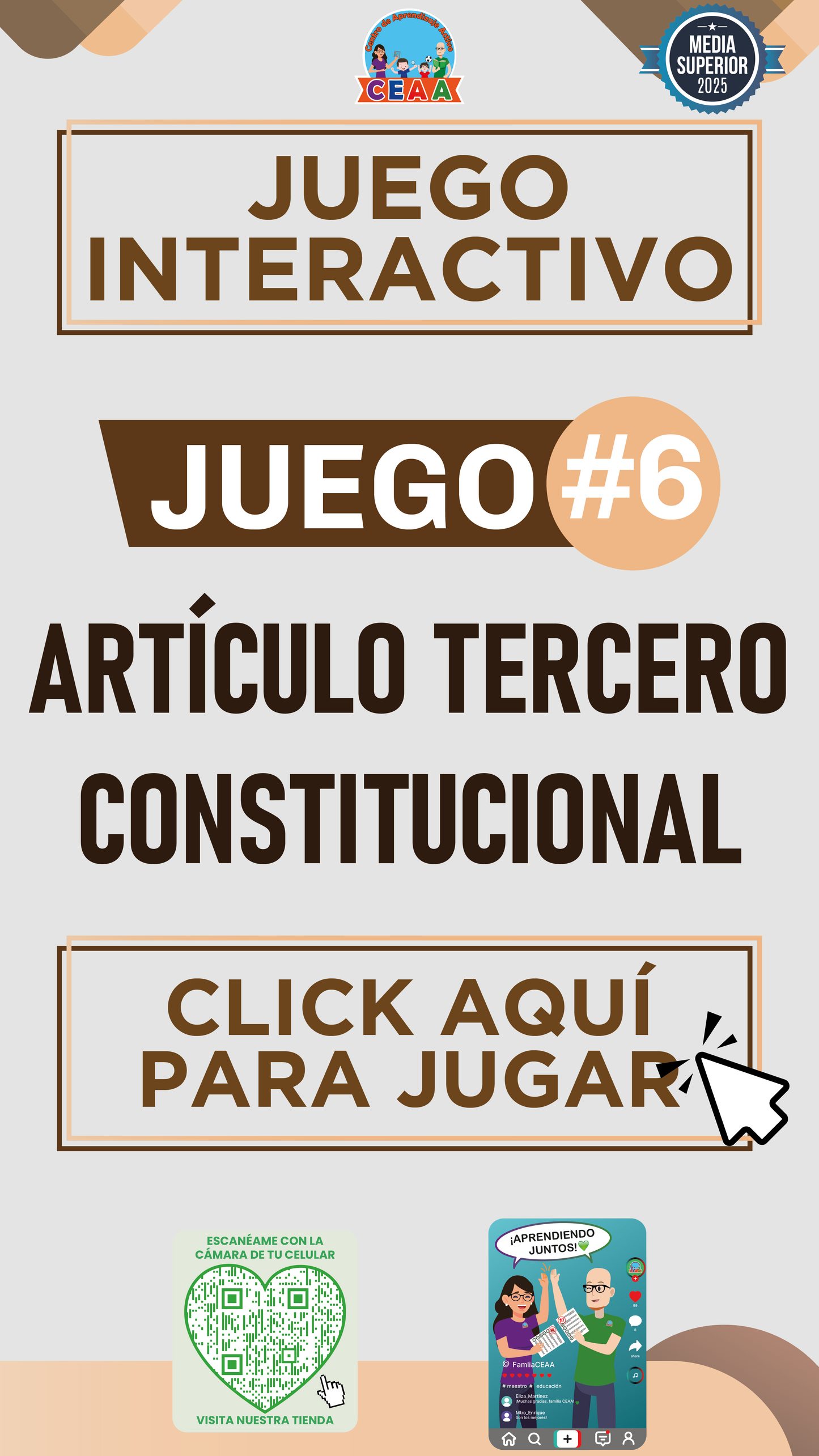 Juego Interactivo #6 Artículo Tercero Constitucional