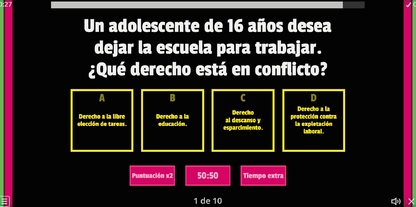 JUEGO INTERACTIVO #5 LEY GENERAL DE LOS DERECHOS DE NIÑAS, NIÑOS Y ADOLESCENTES