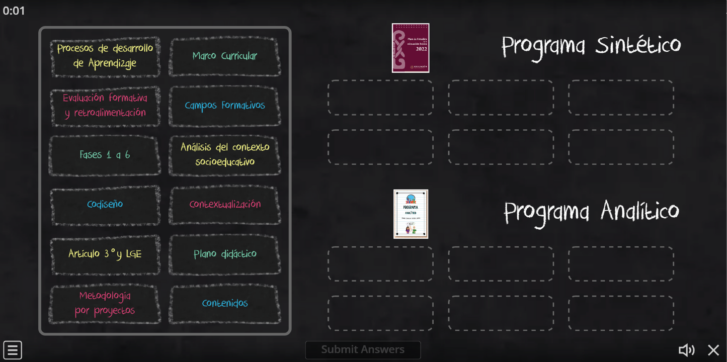 JUEGO INTERACTIVO #9 PLAN ESTUDIOS 2022: PROGRAMA SINTÉTICO Y ANALÍTICO PARTE II