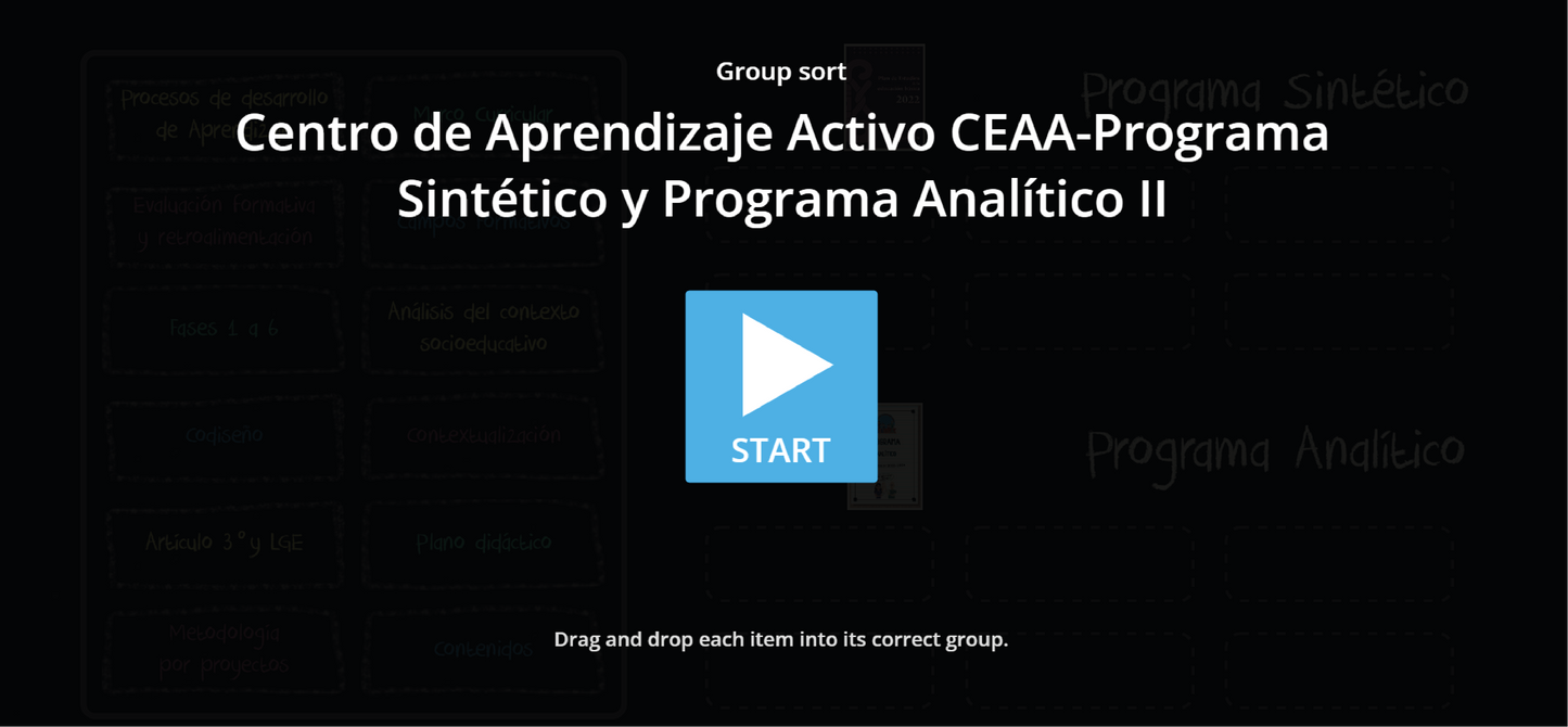 JUEGO INTERACTIVO #9 PLAN ESTUDIOS 2022: PROGRAMA SINTÉTICO Y ANALÍTICO PARTE II