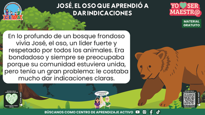 Historias para Maestros - JOSÉ, EL OSO QUE APRENDIÓ A DAR INDICACIONES en PDF