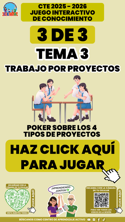 3 Juegos Interactivos CTE Tema 3 (Requieren conexión a internet)