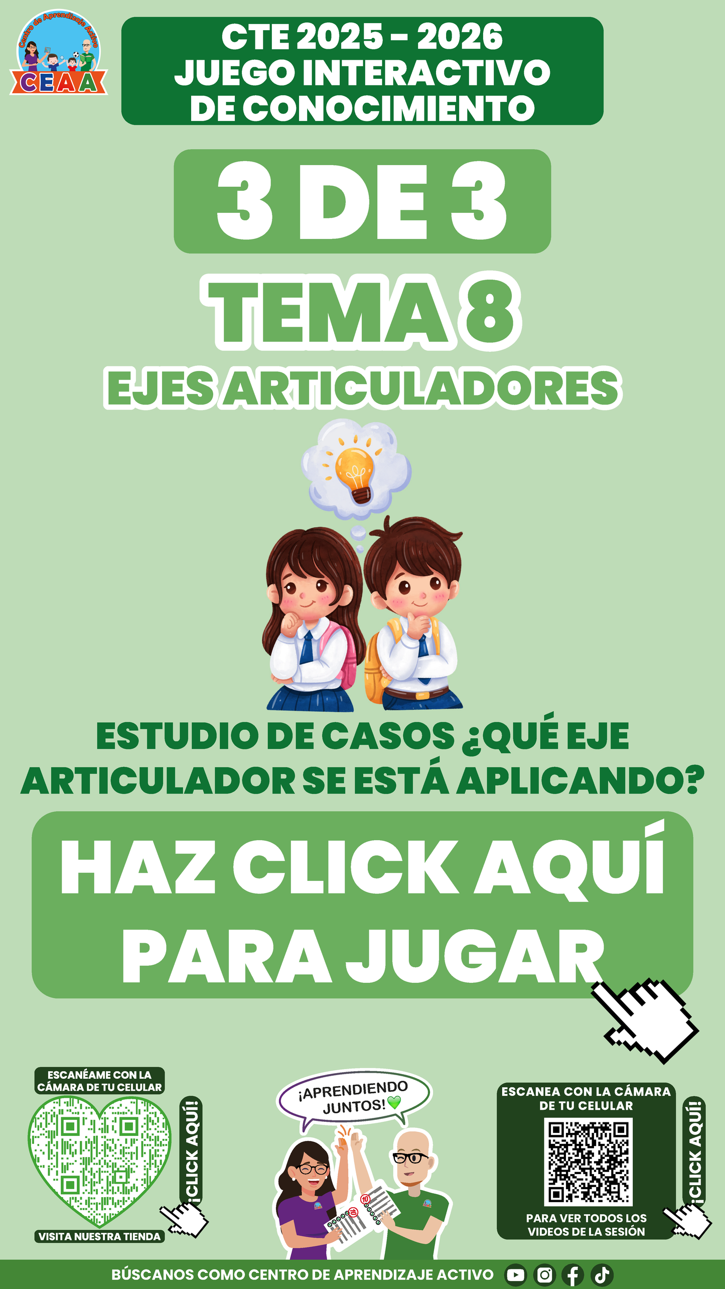 3 Juegos Interactivos CTE Tema 8 (Requieren conexión a internet)