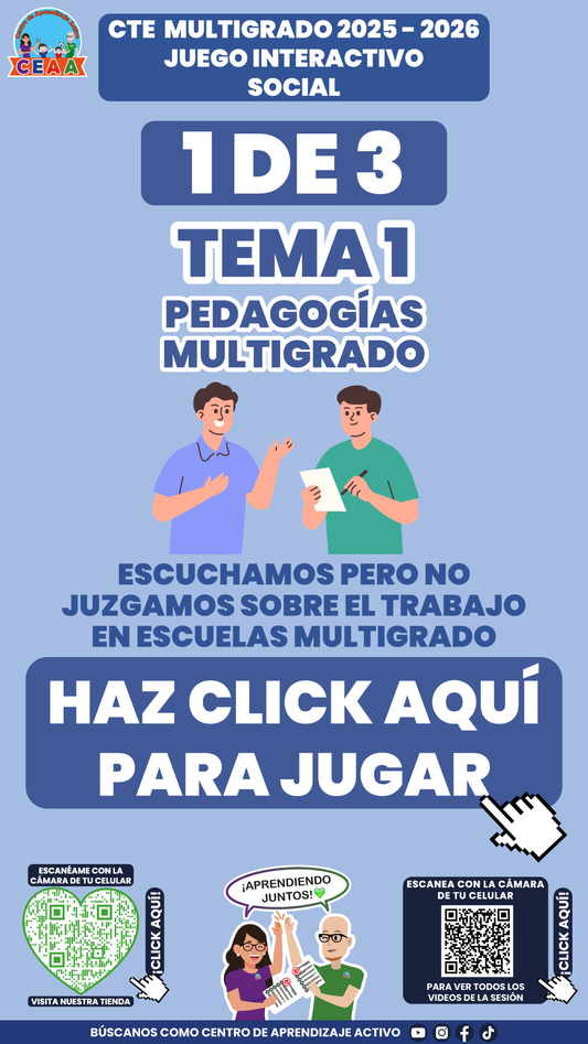 3 Juegos Interactivos CTE Multigrado Tema 1 (Requieren conexión a internet)