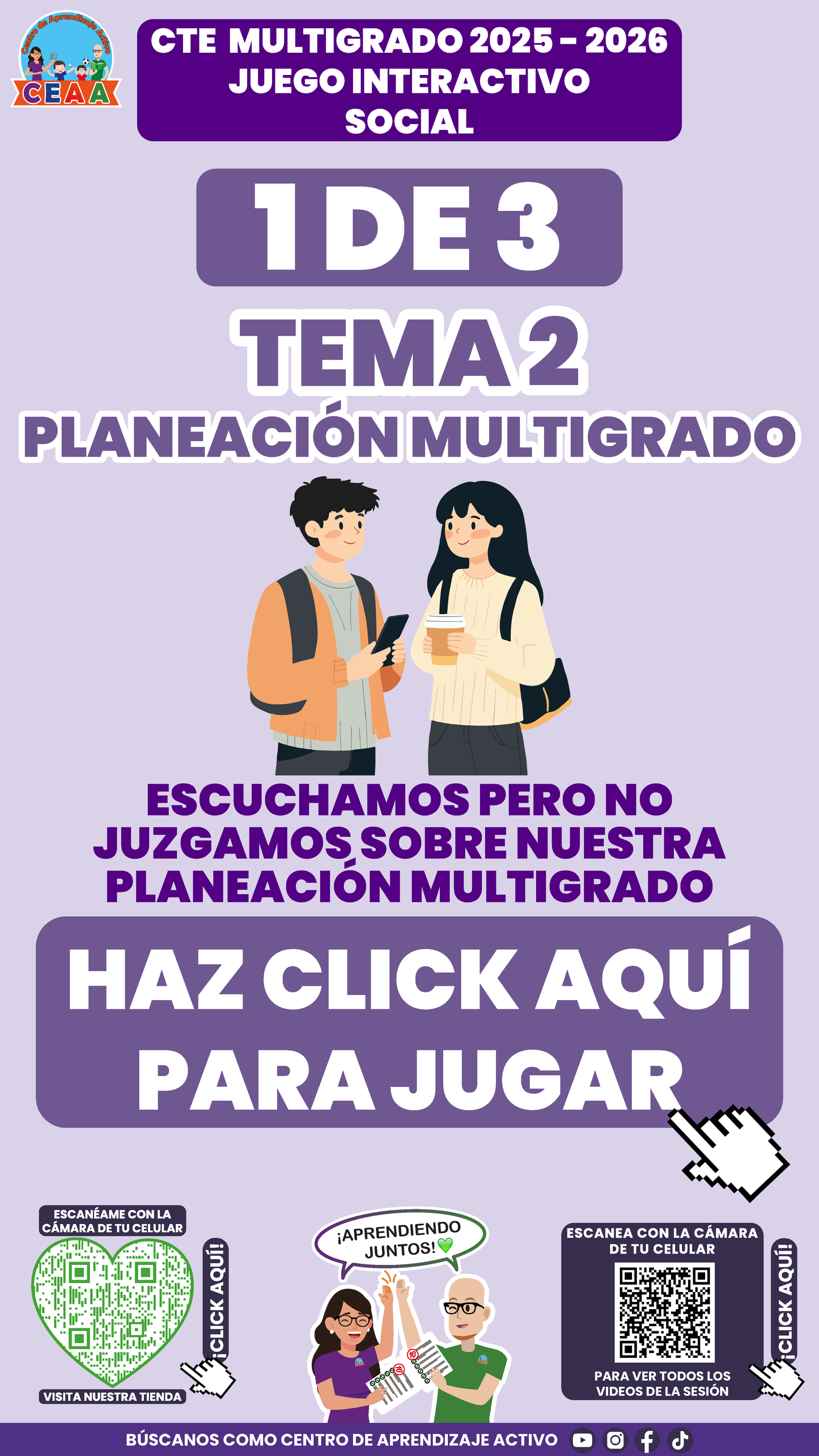 3 Juegos Interactivos CTE Multigrado Tema 2 (Requieren conexión a internet)