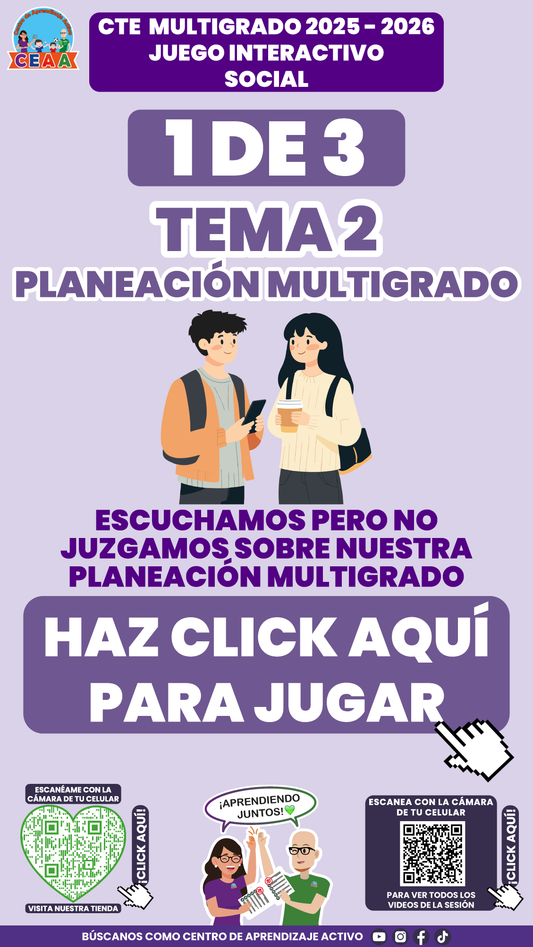 3 Juegos Interactivos CTE Multigrado Tema 2 (Requieren conexión a internet)