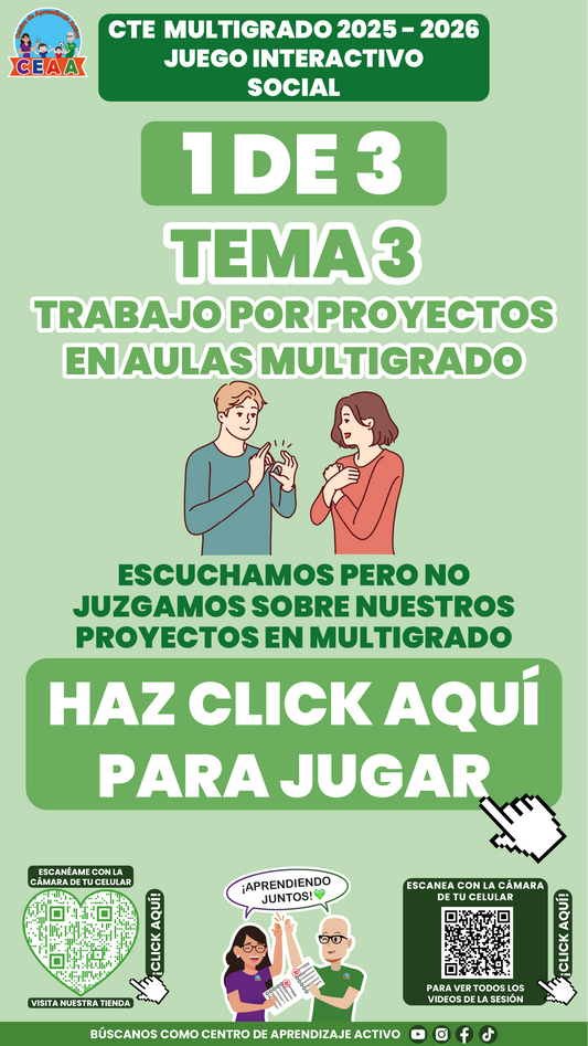 3 Juegos Interactivos CTE Multigrado Tema 3 (Requieren conexión a internet)
