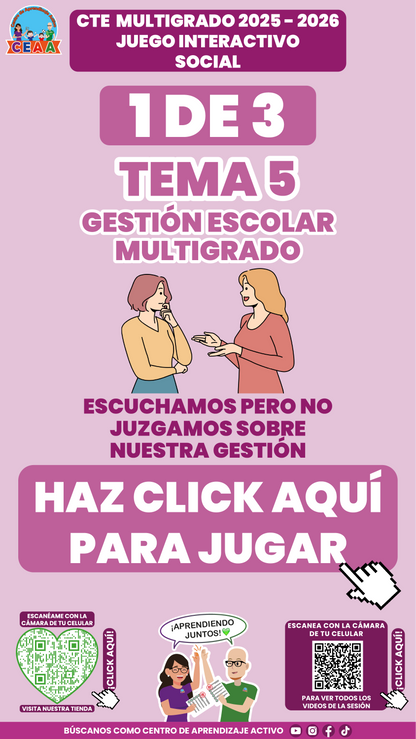 3 Juegos Interactivos CTE Multigrado Tema 5 (Requieren conexión a internet)