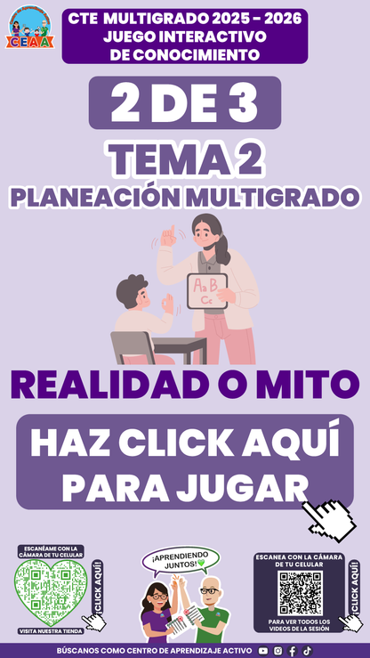 3 Juegos Interactivos CTE Multigrado Tema 2 (Requieren conexión a internet)