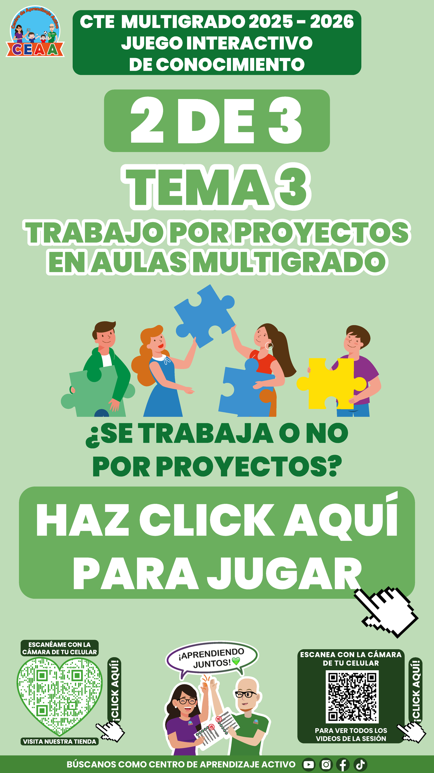 3 Juegos Interactivos CTE Multigrado Tema 3 (Requieren conexión a internet)