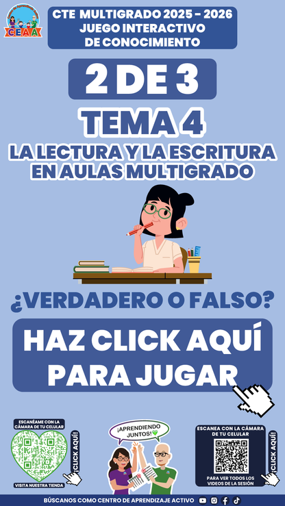 3 Juegos Interactivos CTE Multigrado Tema 4 (Requieren conexión a internet)