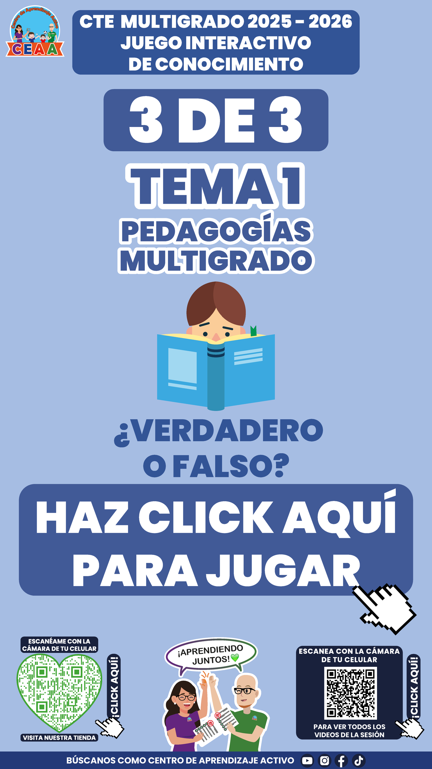 3 Juegos Interactivos CTE Multigrado Tema 1 (Requieren conexión a internet)