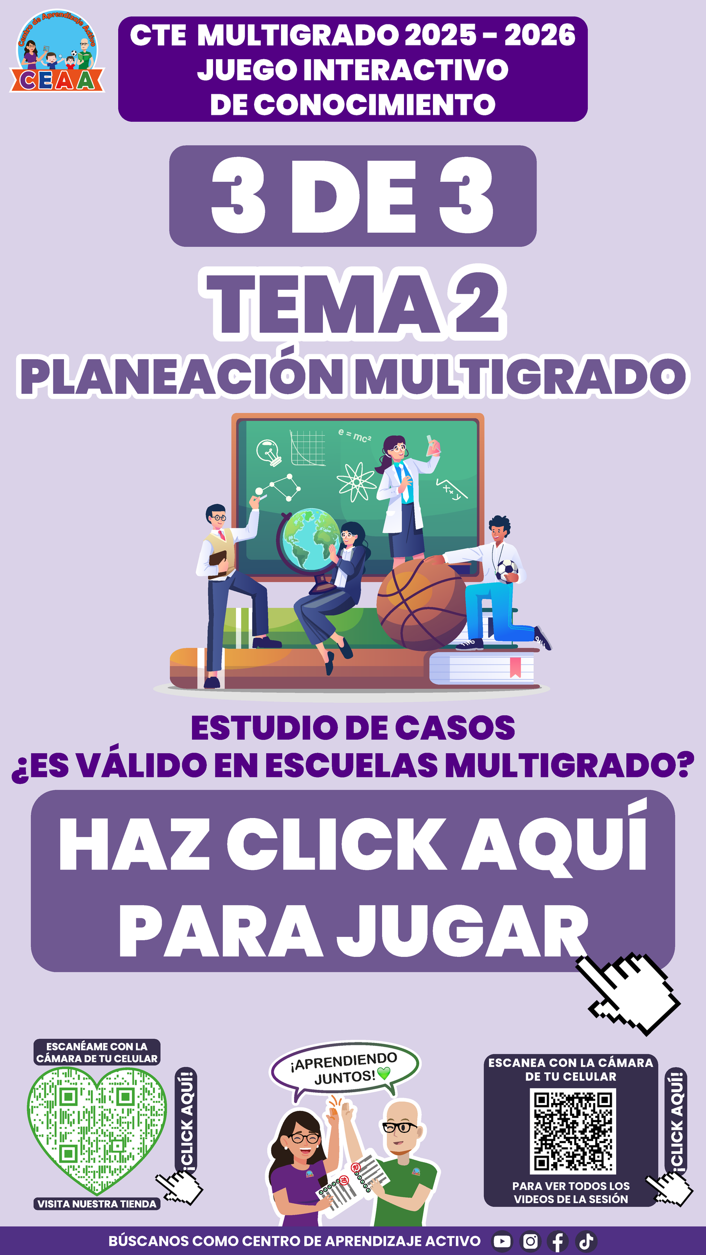 3 Juegos Interactivos CTE Multigrado Tema 2 (Requieren conexión a internet)