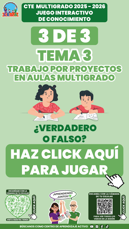 3 Juegos Interactivos CTE Multigrado Tema 3 (Requieren conexión a internet)