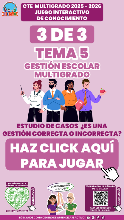 3 Juegos Interactivos CTE Multigrado Tema 5 (Requieren conexión a internet)