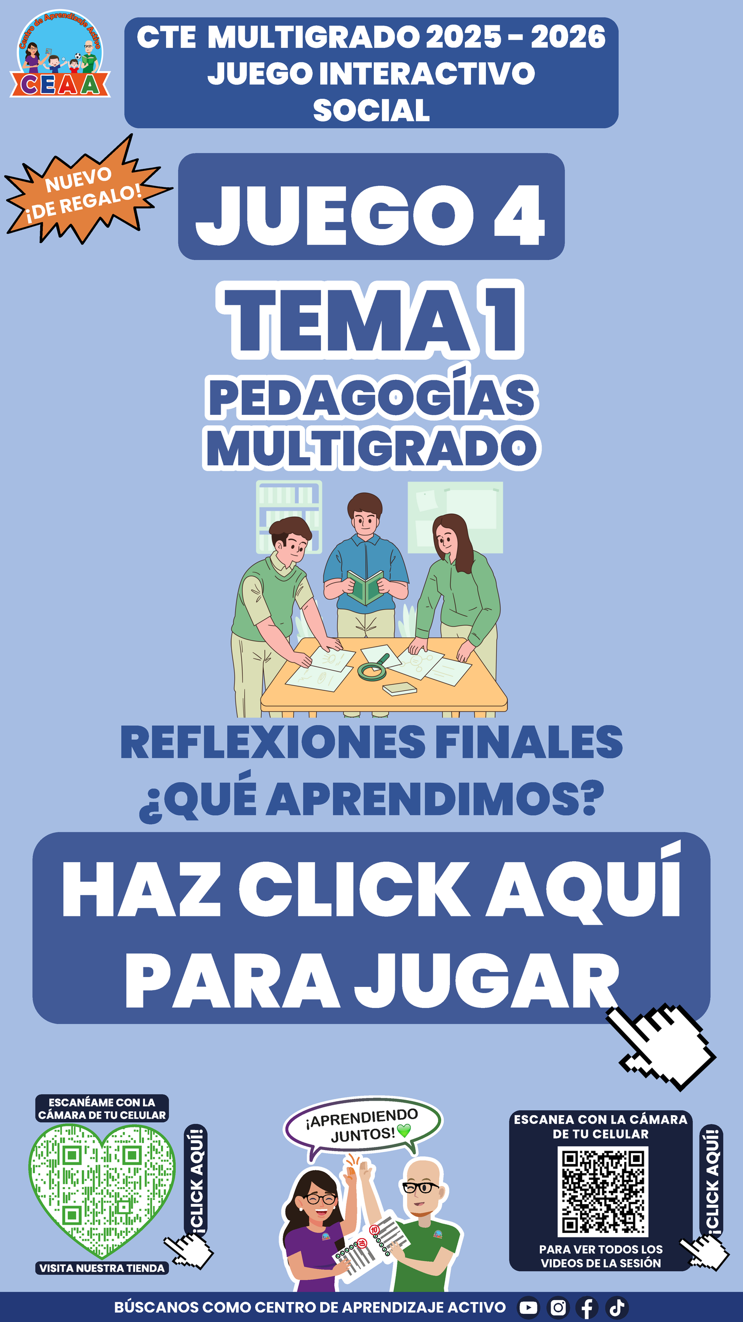 3 Juegos Interactivos CTE Multigrado Tema 1 (Requieren conexión a internet)