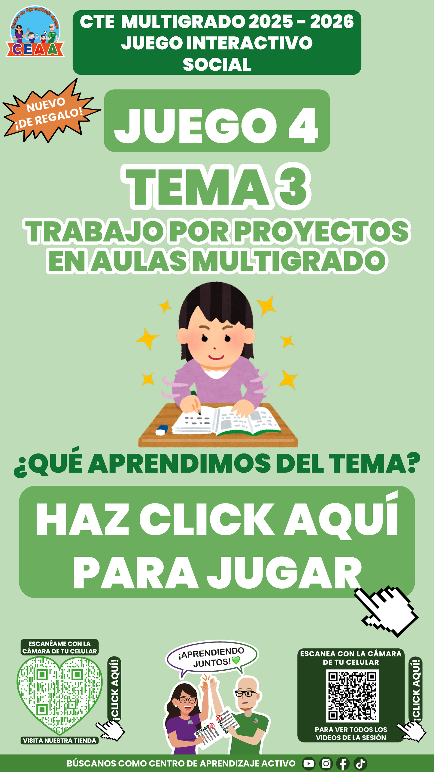 3 Juegos Interactivos CTE Multigrado Tema 3 (Requieren conexión a internet)